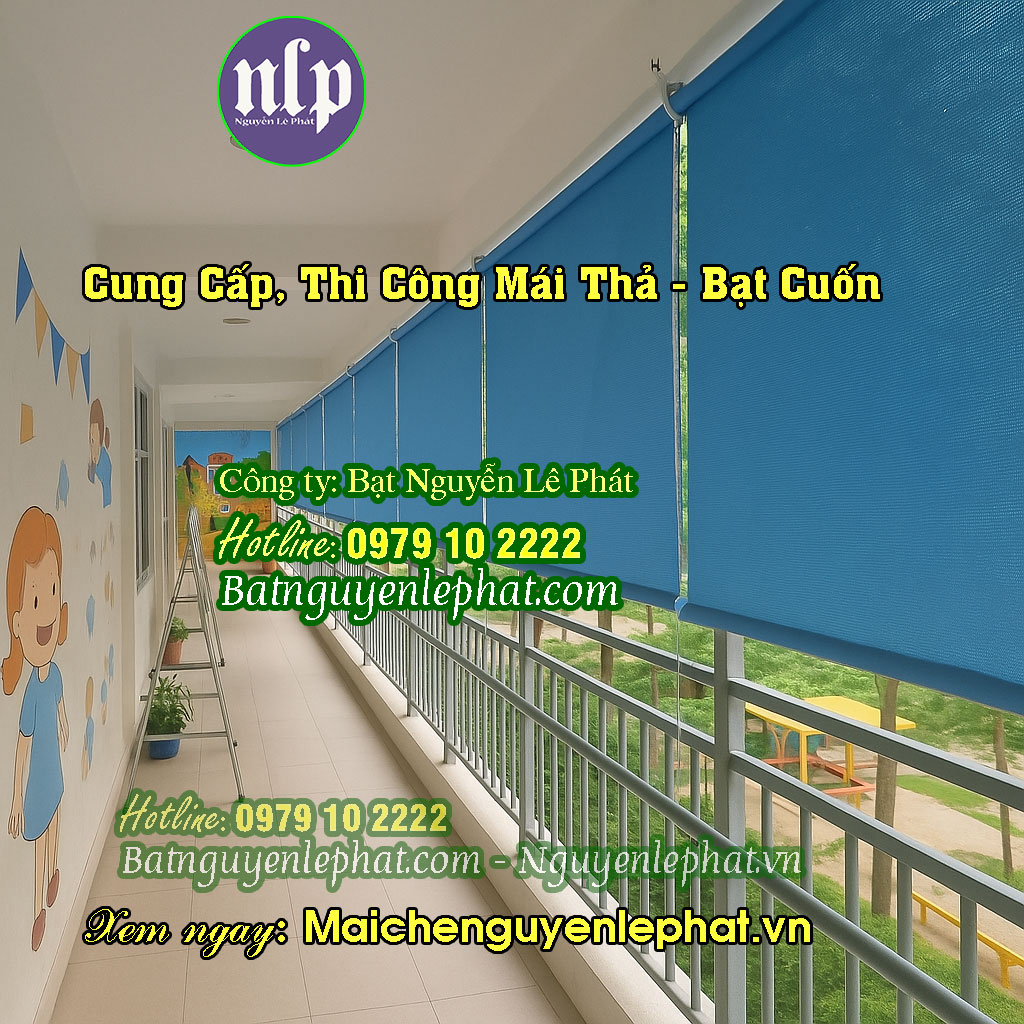 Hướng dẫn thi công lắp bạt mái che nắng tư tự cuốn tại Mái Che Triều Phu