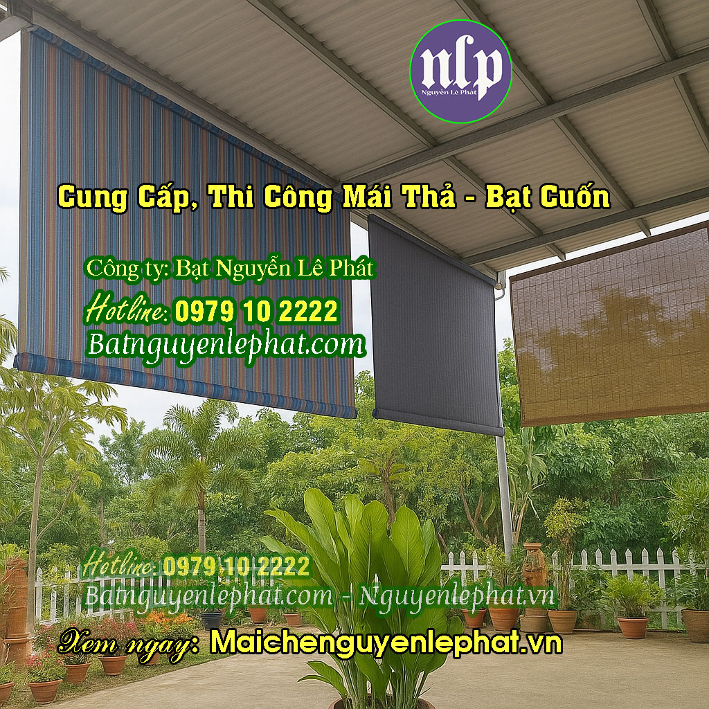 Mái che bạt kéo Mái Hiên, Mái Xếp, Mái Che, Bạt Kéo Dĩ Động Thuận An