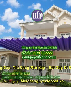 Mẫu Mái hiên di động tay quay , tay quay trước hiên nhà