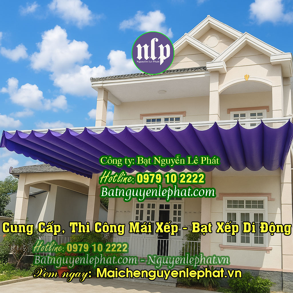 Mẫu Mái hiên di động tay quay , tay quay trước hiên nhà